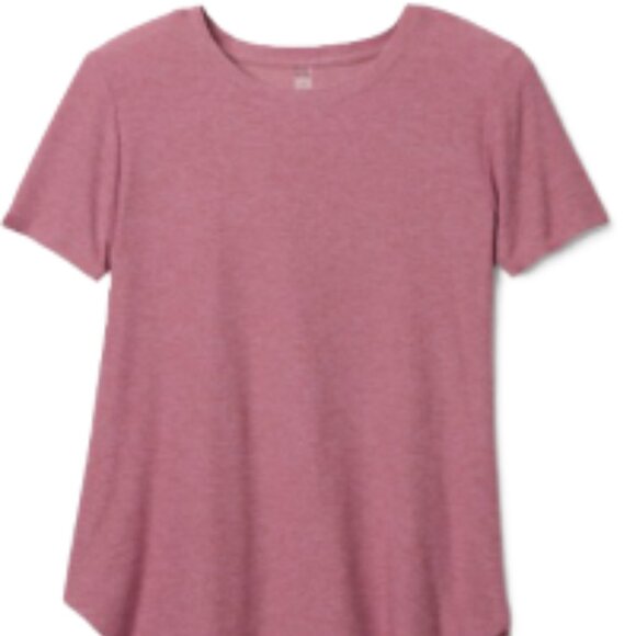 Beyond Yoga Tops - Beyond Yoga Featherweight “On the Down Low” T-Shirt in Orchid Blossom, Medium